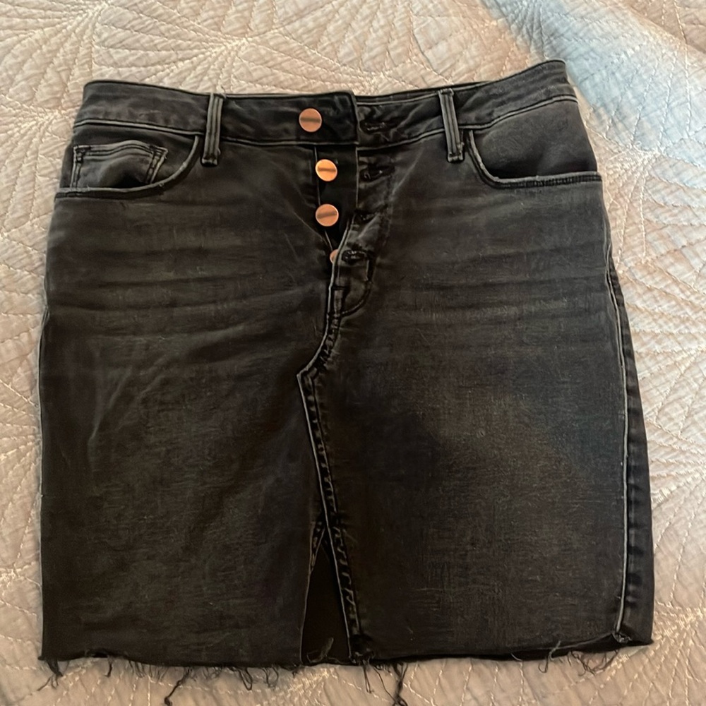 Like new sanctuary black denim skirt